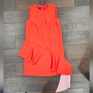 PINKO Red Asymmetrical Dress